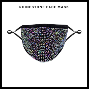 Black Rhinestone/Bling Reusable Face Mask