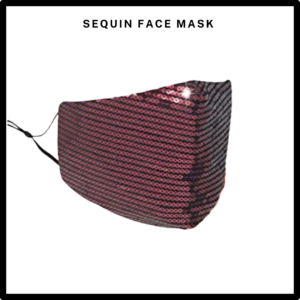 Burgundy Sequin Reusable Face Mask